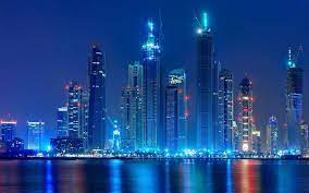 Download Wallpapers Dubai Night Skyscrapers The Marina Torch Princess Tower United Arab Emirates Besthqwallpapers Com Princess Tower Skyscraper City Wallpaper