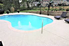 The Mere Addition Of Pool Deck Coatings Can Turn Any Worn Out Deck Into A Heavenly Oasis Work With The Expert Decks Around Pools Concrete Pool Pool Renovation