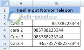 Jika anda lupa mengetikkannya, lync. Cara Menulis Nomor Telepon Di Excel Adhe Pradiptha
