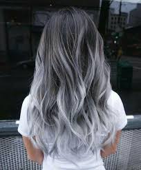 35 Cute And Crazy Hair Color Ideas For Long Hairs Bafbouf Grey Ombre Hair Colored Hair Tips Frosted Hair