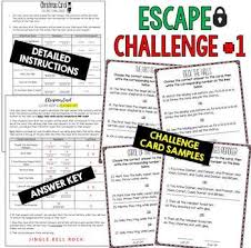 Christmas Escape Room Trivia Puzzle Games For Middle High School Students Students Christmas Student Christmas Gifts Middle School Classroom Activities