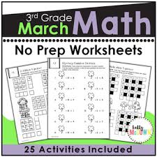We have over 2500 fun and challenging math puzzles with solutions. March Math Worksheets 3rd Grade March Math Activities Grade 3 Tpt