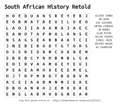 Order puzzles online south africa. Download Word Search On South African History Retold