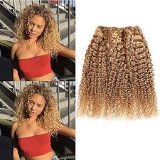 Dye blonde hairstyle with dark brown. Xccoco Hair Honey Blonde Curly Hair 3 Bundles 300grams Pre Colored 27 Ninthavenue Europe