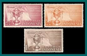 The thomas cup, sometimes called the world men's team championships, is an international badminton competition among teams representing member nations of the badminton world federation (bwf), the sport's global governing body. Indonesia 1958 Thomas Cup Badminton Mint 457 459 Sg769 Sg771 Asia Indonesia General Issue Stamp Hipstamp