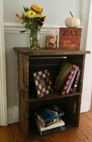 End Table Bookshelf Shelves Rustic Farmhouse Furniture By Deanpenn Crate Furniture Diy Wooden Crate End Table Crate End Tables