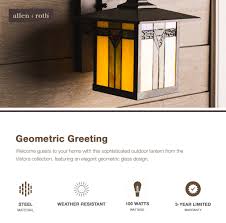 Allen Roth Vistora 11 In W Bronze Outdoor Flush Mount Light In The Outdoor Flush Mount Lights Department At Lowes Com