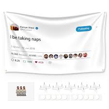 Kanye Goblen Tweet bayrakları, Kurulum aracıyla şekerleme yapıyorum, Oda  Koleji Üniversite Yurt Çocuklar Rapçi duvar Süslemeleri Hediye, 3x5 Ft :  Amazon.com.tr: Ev ve Yaşam