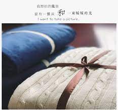 博文染坊出口歐美北歐全棉麻花針織單人午睡沙發蓋毯牀毯 reusable tote bags burlap bag tote bag