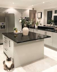 Modern australian kitchen renovation with waterfall island bench. Grey Gloss Kitchen And Island Home Decor Kitchen Grey Gloss Kitchen Kitchen Design