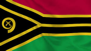Republic of Vanuatu realistic waving flag. smooth seamless loop 4k video