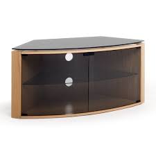 Techlink Bench Corner And Tv Cabinets Three Smoked Glass Shelves And Infra Red Friendly Doors Wooden Tv Stands Tv Stand With Doors Tv Stand With Glass Doors