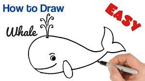 This following guide is series of advice and general tips to look out for when drawing a cartoon whale. How To Draw A Whale Fo Kids Easy And Cartoon Youtube