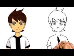 how to draw ben 10 step by step رسم بن تن خطوة بخطوة للمبتدئين كيف ترسم بن تن تعليم الرسم youtube in 2021 a and b drawing drawings drawing tutorial