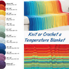 Vanna's choice yarn is made by lion brand, and is one of the most popular yarns ever made. Knit Or Crochet A Temperature Blanket Free Printable Chart Updated For 2021 Craft Warehouse