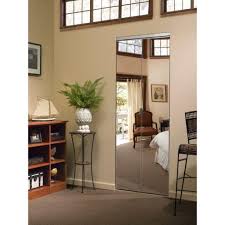 Impact Plus 24 In X 80 In Beveled Edge Mirror Solid Core Mdf Full Lite Interior Closet Wood Bi Fold Door With Chrome Trim Bmp3422068c The Home Depot Sliding Mirror Closet Doors Bifold