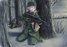 Serving as a reminder that humans are not the only livin. Wallpaper Id 164349 Illustration Anime Soldier Army Weapon Forest Drawing German Empire Girls With Guns