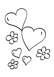 Mädchen lieben es, herzen zu zeichnen, wo immer sie können: Kostenlose Malvorlage Herzen Herzen Und Blumen Zum Ausmalen