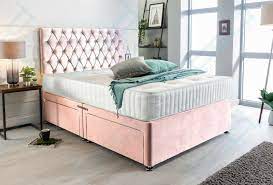 We did not find results for: Pink Plush Velvet Divan Bed Set With Mattress Headboard 4ft6 Double 5ft King Ebay