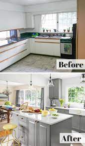 Kitchen Before And After Beauty On A Budget Kitchen Layout Kitchen Renovation Kitchen Remodel