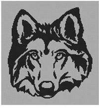Shop from 4,000 patterns & kits. Wolf Face Silhouette Cross Stitch Pattern