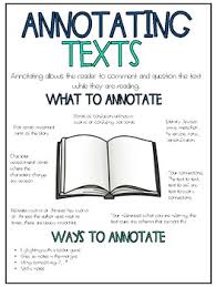 Annotating Text Anchor Chart Worksheets Teaching Resources