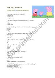 Your first cousin's grandchild is your: Peppa Pig My Cousin Chloe Esl Worksheet By Yulikatinkie