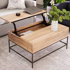 Industrial Storage Pop Up Coffee Table In 2020 Coffee Table Solid Wood Coffee Table West Elm Coffee Table