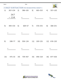 Each worksheet may consist of several pages, scroll down to the see everything. 3 Digit Subtraction Worksheets