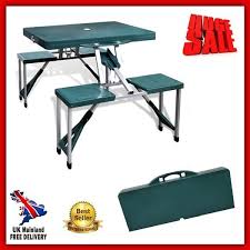 Portable Camping Table Chair Set 4 Seater Folding Outdoor Furniture Suitcase New Camping Table Folding Camping Chairs Camping Chairs