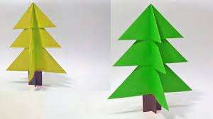 Diy Easy Paper Christmas Tree Craft Paper Christmas Tree Making Idea Paper Crafts Christmas Art Projects Tree Crafts