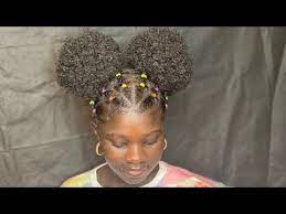 Kids Braided Afro Puffs Tutorial Inspired By Ciara Stitchbraids Protectivehairstyles Cornrowstyle Afro Puff Hairstyles Hair Puff Braids For Kids