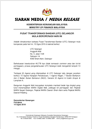 Senarai waktu operasi utc malaysia 2020 termasuk kwsp yang terkini. Ministry Of Finance On Twitter Pusat Transformasi Bandar Utc Selangor Mula Beroperasi Hari Ini