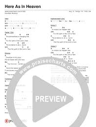 Here As In Heaven Chord Chart Editable Elevation Worship