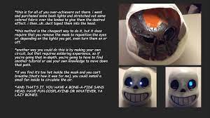 Ohicosplay Sans Mask Sans Cosplay Craft Tutorials