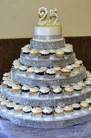 Cupcake Tree Our 25th Anniversary Cupcake Tree 25th Wedding Anniversary Cakes 25th Wedding Anniversary Party Anniversary Cupcakes