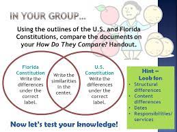 A venn diagram showing us constitution vs georgia constitution. Comparing The U S And Florida Constitutions Ppt Video Online Download