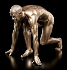 Männliche Akt Figur - Sprinter - Veronese nackt Mann Deko Statue Sport |  eBay