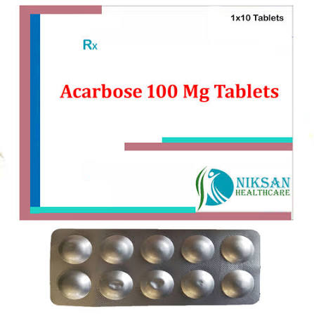 Acarbose 100 Mg Tablets General Medicines General Medicines at 610.00 INR at Best Price in Ankleshwar | Niksan Healthcare