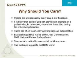Teamstepps Rapid Response Systems Module Agency For Healthcare Research Quality Essay Examples Medical Errors No Response