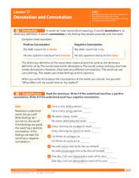 Lesson 17 Denotation And Connotation Teacher Toolbox 7th Grade Ela Teacher