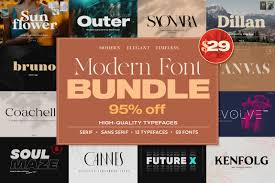 Typography is currently playing a central role in web design, with progressive improvements like variable fonts, css shapes, flexbox, css grids and subgrid definitively changing the way we work with typography in web design. Modern Font Bundle 95 Off Stunning Serif Fonts Creative Market