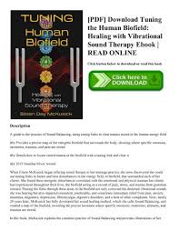 Energy healing charts for the energy healer. Pdf Download Tuning The Human Biofield Healing With Vibrational Sound Therapy Ebook Read Online