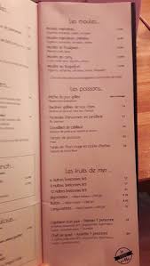 Carte Des Moules Poissons Et Fruits De Mer Picture Of Cafe Jules Le Pouliguen Tripadvisor