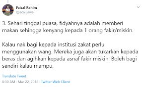 Kita dah boleh bayar fidyah online je sekarang. Dah Ganti Puasa Kalau Tak Nanti Kena Bayar Fidyah Apa Itu Fidyah Bagaimana Kiraannya