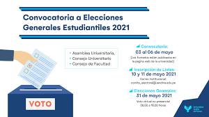 Sentencia de calificación, proclamación y segunda vuelta de gobernadores regionales acuerdo consejo directivo servicio electoral. Convocatoria A Elecciones Generales Estudiantiles 2021 Universidad Andina Del Cusco