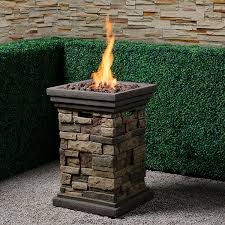 Unplug, relax and unwind in the comfort of your own backyard beside the canyon ridge&#174; Canyon Ridge Fire Column Bond Mfg Heating