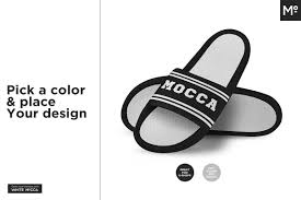 Slide Sandals Mock Up Wellness Design Mockup Mocking