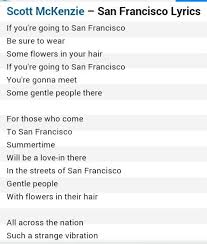 It was produced and released in may 1967 by phillips and lou adler. San Francisco Scott Mckenzie Scott Mckenzie Sweet Memories Songs