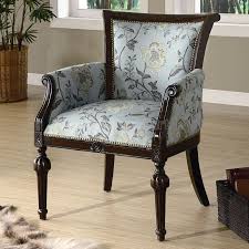 Elegant Exposed Wood Accent Chair Blue Accent Chairs Accent Chairs Coaster Furniture